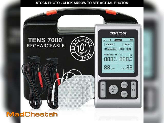 Lot 74-12313861 - TENS 7000 Rechargeable TENS Unit Muscle Stimulator and Pain Relief Device - Advanced TENS Machine fo...