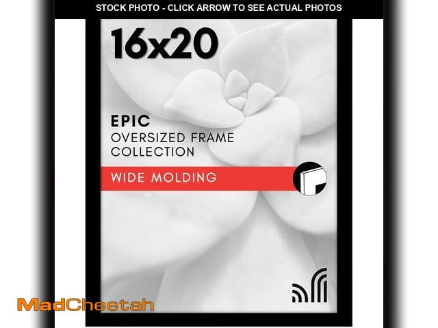 Lot 74-13709128 - Americanflat 16x20 Picture Frame with Polished Plexiglass - Black Picture Frame - Wide Photo Frames ...