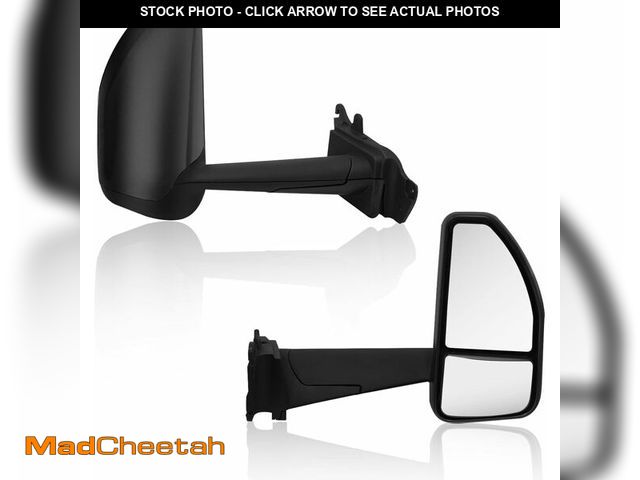Lot 74-14079115 - Hood Mirror Black Left Driver Side fit for 2023+ Peterbilt 579 Semi Trucks - UNUSED