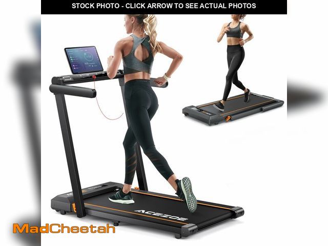 Lot 74-13089584 - Acezoe Foldable Walking Pad with Handle Bar, 2.5HP Walking Pad Under Desk, 300 lb Capacity Treadmill...