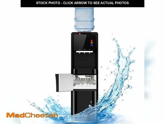 Lot 74-14586501 - UrbanSync Top Loading Water Cooler Dispenser with Ice Maker, for 3 or 5 Gallon Bottle, Ice/Hot/Room/...
