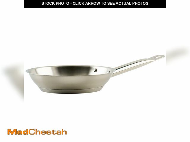 Lot 74-12979763 - Winco Commercial-Grade Stainless Steel Fry Pan, Natural Finish, 8" - UNUSED