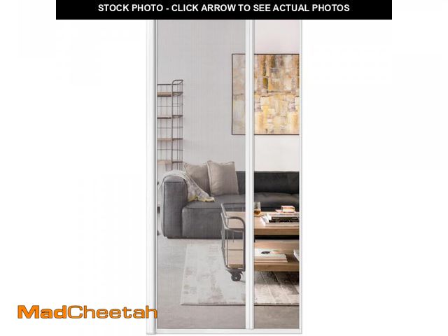 Lot 74-12538723 - Paramondo Retractable Door Screen for Single Door, Free Stop Sliding Patio Doors - Durable White Alu...