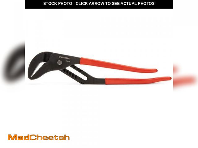 Lot 74-12390043 - Crescent 16 in. Straight Jaw Black Oxide Tongue and Groove Pliers with Dipped Grips - UNUSED