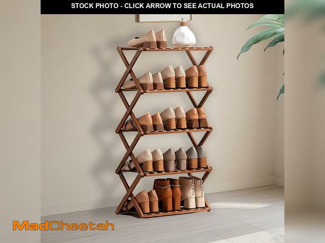 Lot 74-13583243 - Jessie Bamboo Shoe Rack,Free Standing Shoe Rack for Closet,Portable Folding Shoe Storage Rack, Space...