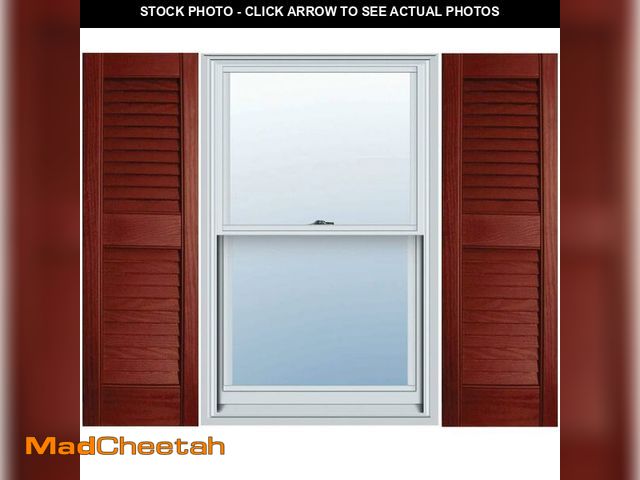 Lot 74-12543899 - BUILDER'S CHOICE EVL12028RD Shutters, 12" x 28", Red - UNUSED