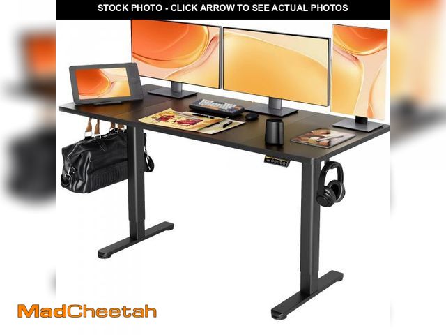 Lot 74-12538515 - (MISSING HARDWARE) Claiks Electric Standing Desk, Adjustable Height Stand up Desk, 63x24 Inches Sit ...