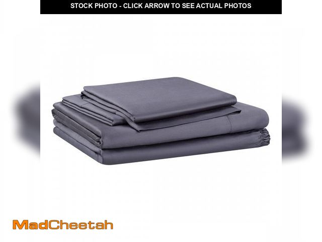 Lot 74-12380154 - Allswell Soft &amp; Silky 4-Piece Shark Bamboo Rayon Derived Sateen Bed Sheet Set, Full - UNUSED
