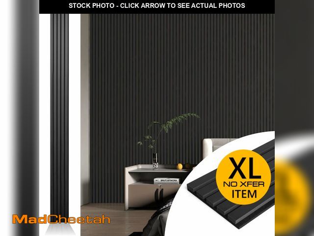 Lot 74-13012014 - Art3d 4pcs-107 x 8in Slat Acoustic Panel for Wall and Ceiling, 3D Fluted Sound Absorbing Panel with ...