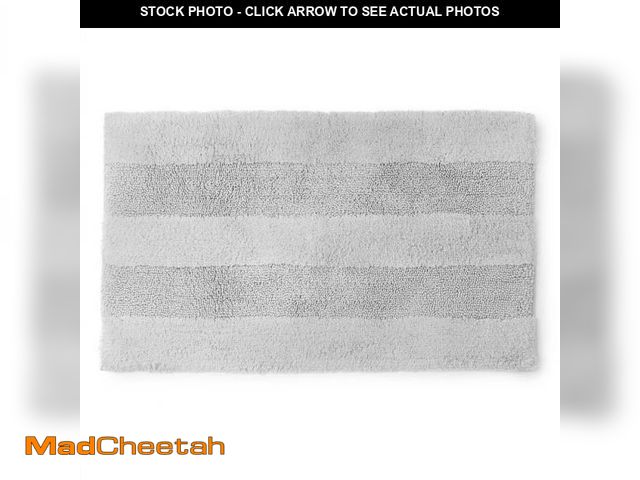 Lot 74-4643082 - Martha Stewart Martha Stewart Solid Dimensional Texture Stripe Bath Rug Size 21*34 Color: Quiet Gray...