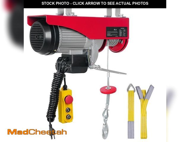 Lot 74-12899854 - SKYSHALO Electric Hoist, 1320 lbs. Lifting Capacity, 1150W 110V Electric Steel Wire Winch with 14 ft...