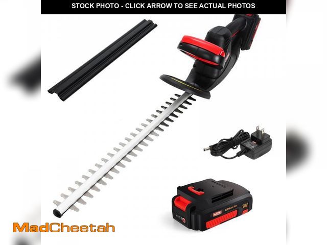 Lot 74-12143197 - MZK 22'' Cordless Hedge Trimmer, 20V Bush Trimmer, Handheld Hedge Cutter, Grass Shrub Trimmer, Light...