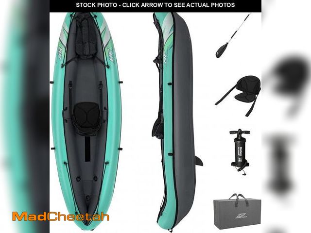 Lot 74-12136805 - Bestway Hydro-Force 1-Person Ventura Elite Inflatable Kayak Set | Includes Kayak, Aluminum Paddle, H...