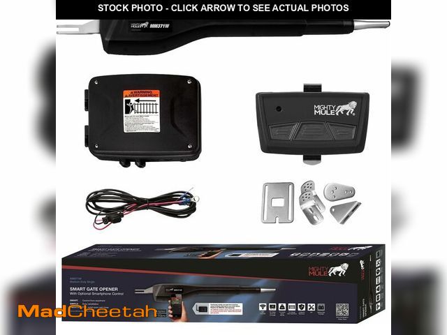 Lot 74-13844697 - Mighty Mule MM371W Automatic Gate Opener, Smart and Solar Ready, Includes Gate Opener Remote and Mor...