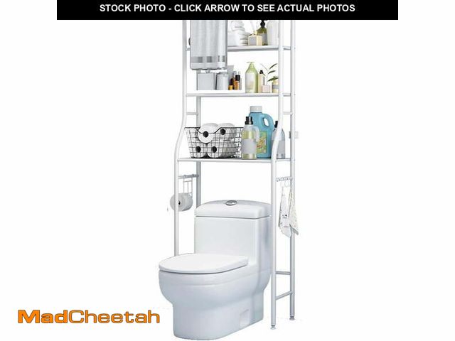 Lot 74-13775164 - SUSUZI Over the Toilet Storage Rack 3-Tier Bathroom Organizer Shelf Metal Bath Shelves Freestanding ...