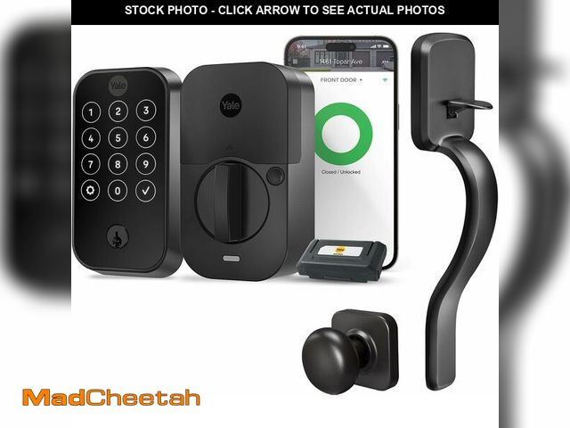Lot 74-14591668 - (MISSING CONNECTOR) Yale Assure Lock 2 Touchscreen with Wi-Fi and Ridgefield Handle in Black Suede -...