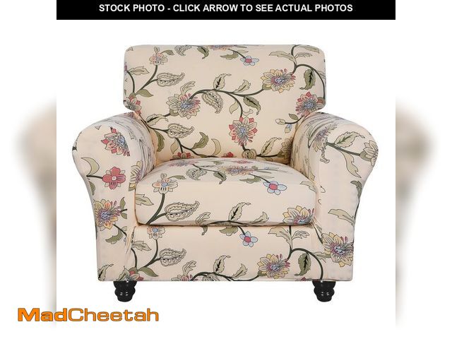 Lot 74-12716881 - SearchI Stretch Sofa Cover Printed Couch Covers, Floral Pattern 2 Piece Armchair Slipcover with Sepa...