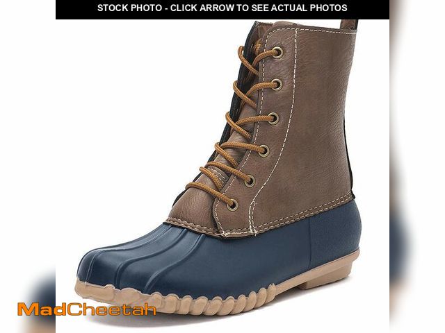 Lot 74-12711185 - DKSUKO Women's Duck Boots witth Zipper Waterproof Winter Boots Snow Boots for Women Rain Boots for C...