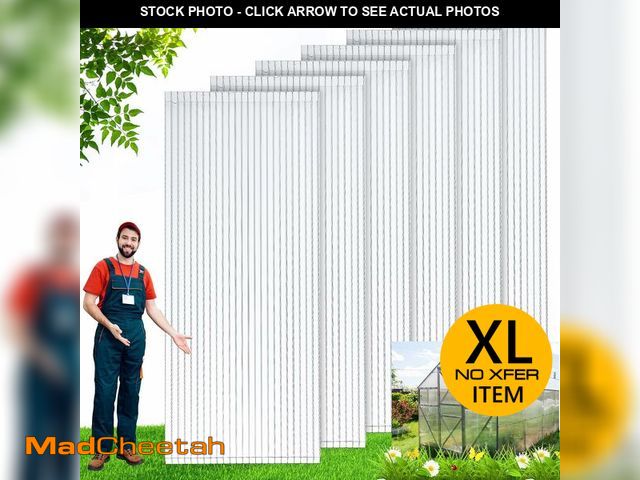 Lot 74-12660922 - Tatuo 12 Pack 8' X 2' X 0.16'' Polycarbonate Greenhouse Panels Polycarbonate Sheets Twin-Wall Roof P...