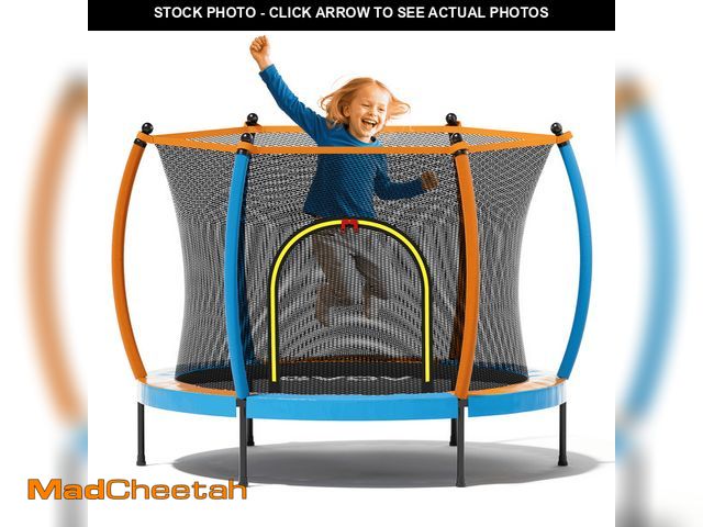 Lot 74-12891614 - GVDV 55" Toddler Trampoline for Kids, Kids Trampoline with Enclosure Net and Balls - UNUSED