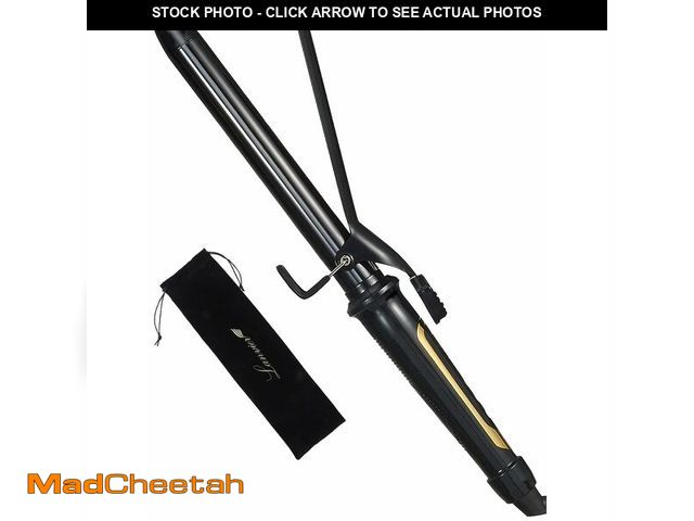 Lot 74-12713962 - Lanvier 1 Inch Extra Long Hair Curling Iron with Ceramic Tourmaline Barrel, Professional Hair Curler...