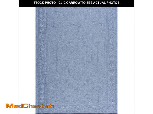 Lot 74-14274835 - Tayse Rugs Alma Blue 8 ft. x 10 ft. Moroccan Machine Washable Indoor Area Rug - UNUSED