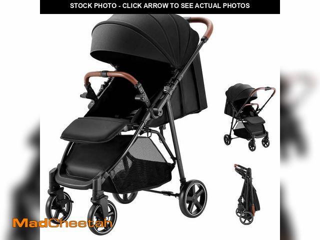 Lot 74-12376225 - HARPPA Foldable Stroller for Baby and Toddler, Reversible Handle, 17lbs, Unisex Black - UNUSED