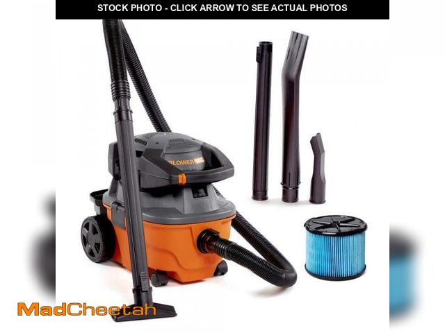 Lot 74-12365454 - RIDGID 4 Gal. 6.0 Peak HP Shop Vacuum WD4080 Wet Dry Vac with Detachable Blower, Fine Dust Filter, H...