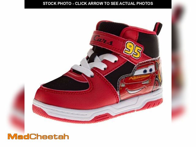 Lot 74-14295527 - Cars High Top Shoes for Boys - Lightning McQueen Sneaker Hightops Shoe Lightweight Lace Up Ankle Hi ...