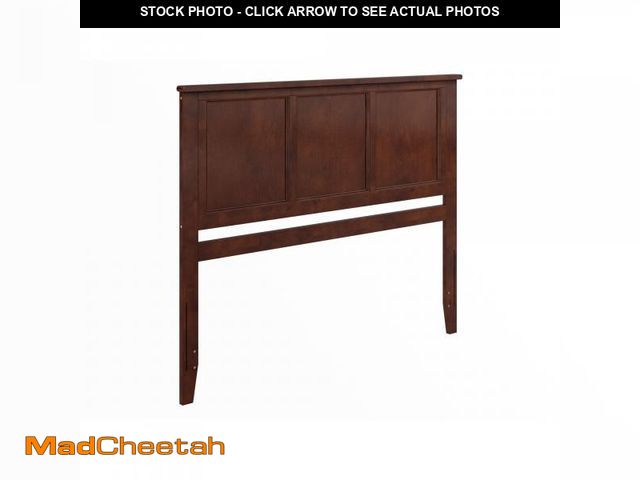 Lot 74-12241665 - AFI, Madison Queen Solid Wood Panel Headboard with Attachable Charger, Walnut - UNUSED