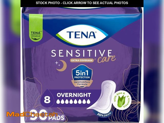 Lot 74-14077571 - TENA Sensitive Care Incontinence Pads, Bladder Control &amp; Postpartum for Women, Overnight Absorbe...