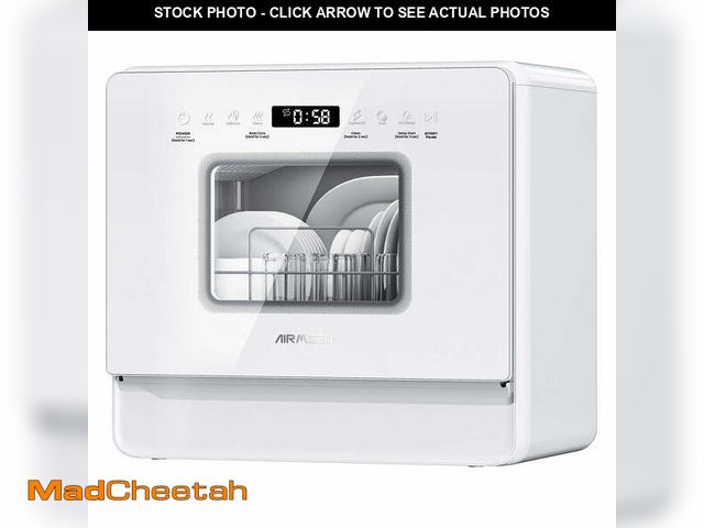 Lot 74-14071671 - AIRMSEN 5-Place Settings Portable Countertop Dishwasher with 5L Built-in Water Tank, Ultra-Slim Dish...