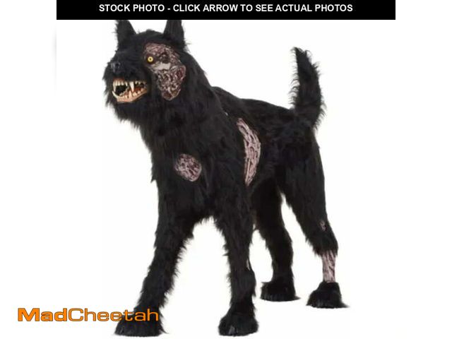 Lot 74-13797271 - Holiday 5.5 ft. Animated LED Fear Valley Wolf Halloween Prop Animatronic Zombie Wolf Halloween - UNU...