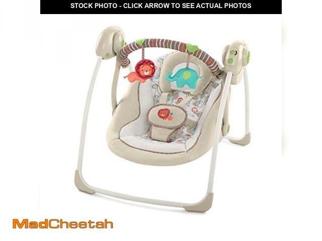 Lot 74-12366059 - Ingenuity Soothe 'n Delight Compact Portable 6-Speed Plush Baby Swing with Music, Folds Easy, 0-9 Mo...