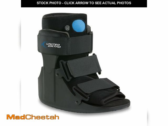 Lot 74-12122434 - United Ortho USA14115 Short Air Cam Walker Fracture Boot, Medium, Black - USED
