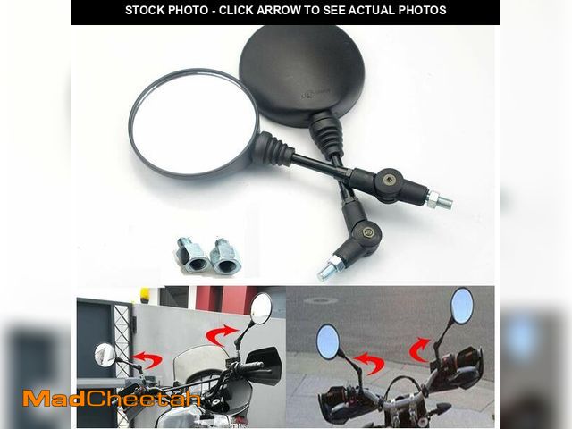Lot 74-13568828 - evomosa Motorcycle Rear View Side Mirrors 8mm/10mm Folding Round Mirrors,Universal Foldable Handleba...