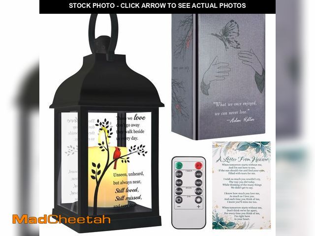 Lot 74-13545840 - Memorial Lantern with Card - Sympathy Gift for Loss of Mom/Dad/Loved One, Bereavement Keepsake with ...