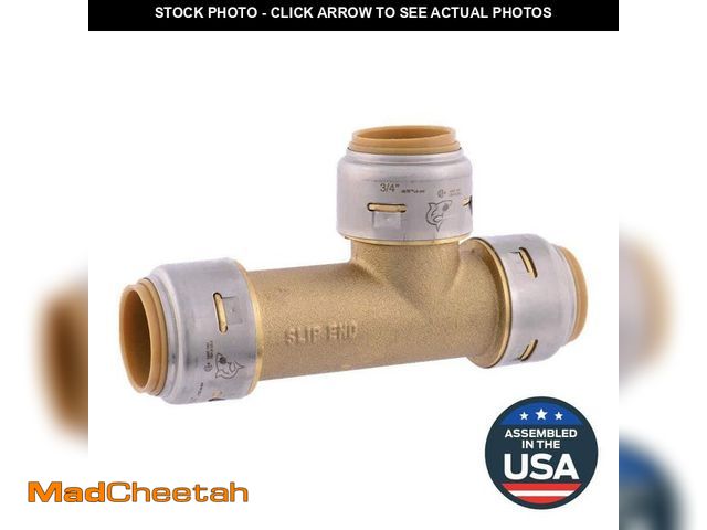 Lot 74-12855264 - SharkBite Max 3/4 in. Push-to-Connect Brass Slip Tee Fitting - UNUSED