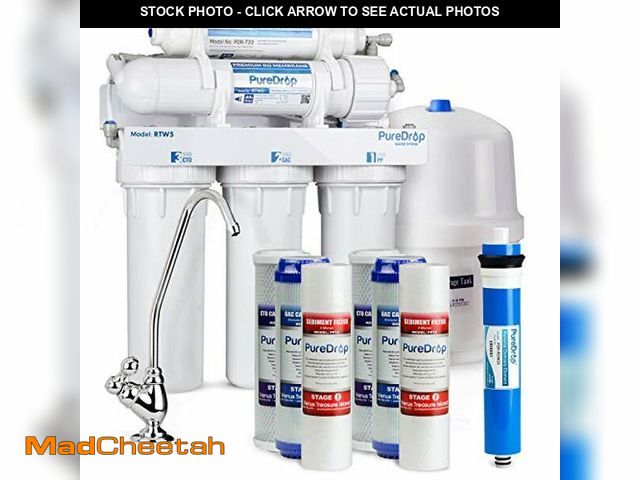 Lot 74-12695853 - (MISSING FILTERS,HARDWARE) PureDrop RTW5 SGS-Tested 5 Stage Reverse Osmosis Water Filter System with...