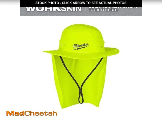 Lot 74-14223214 - Milwaukee Large/Extra Large Yellow WORKSKIN Sunshade Hat - UNUSED