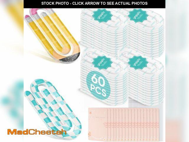 Lot 74-14215597 - YOPPIX 60 Set Sublimation Paper Clips Blanks Bulk, Jumbo Sublimation Acrylic Paperclip Bookmark Clip...
