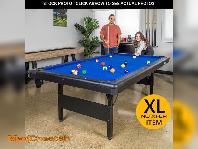 Lot 74-12564679 - *SEE DETAILS* GoSports Full Size 8 ft Billiards Game Table - Foldable Design - Black *SEE DETAILS*  ...