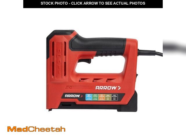 Lot 74-13778870 - Arrow ET501F Corded 5-in-1 Professional Electric Staple and Nail Gun, Wire Stapler, and Brad Nailer ...