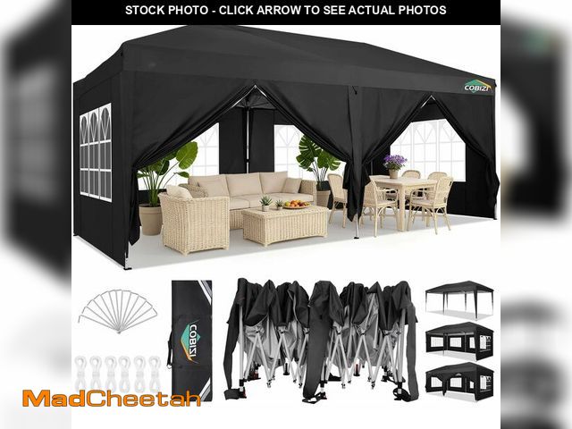 Lot 74-13094449 - COBIZI 10x20 Pop Up Canopy Tent with Removable Sidewalls Waterproof Commercial Instant Shelter Outdo...