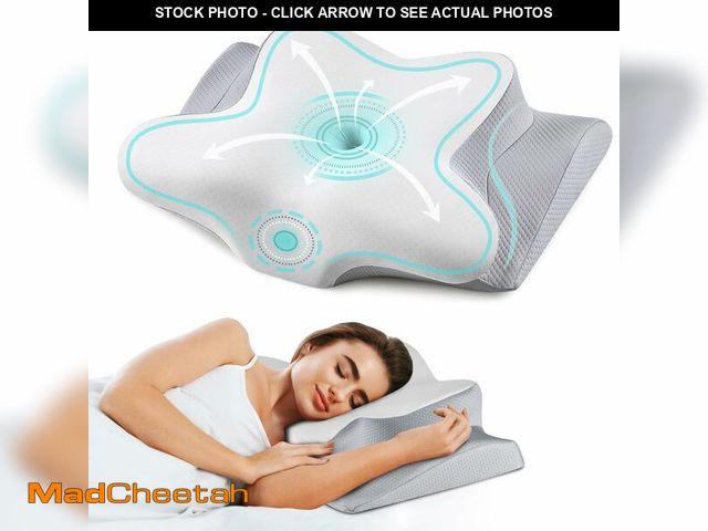 Lot 74-13623153 - Cervical Neck Pillow - Ergonomic Side Sleeper Pillow for Pain Relief, Contour Cervical Pillow for Sl...