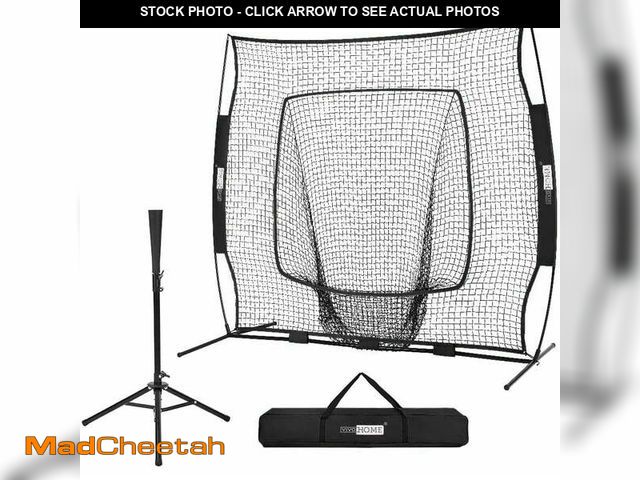 Lot 74-12549202 - SPECSTAR 7x7Ft Baseball Softball Practice Net with Strike Zone Target Tee and Carry Bag - UNUSED