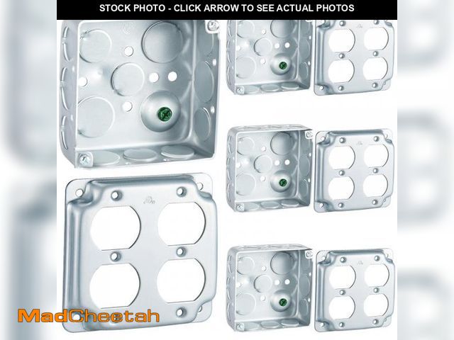 Lot 74-12048458 - Copkim 4 Set 4 ÃÆÃ¢â¬â 4" Electrical Junction Box with Cover Electrical Metal Outlet Box, 21.0 ...