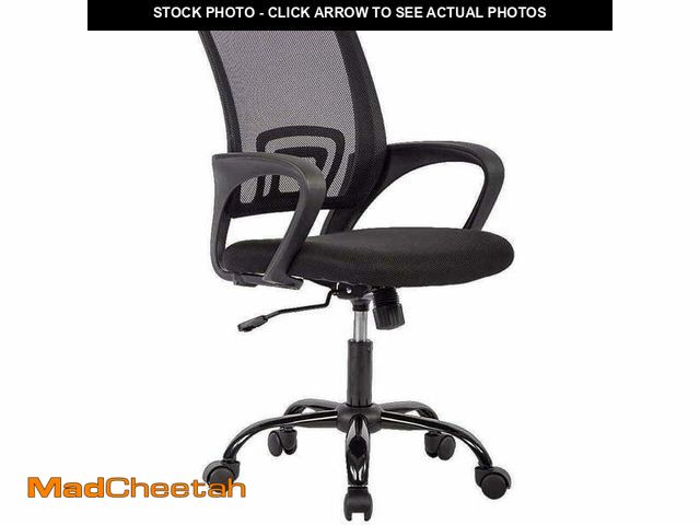 Lot 74-14086692 - BestOffice Ergonomic Home Office Chair, Adjustable Lumbar Support and Height, with Arms, Black - UNU...