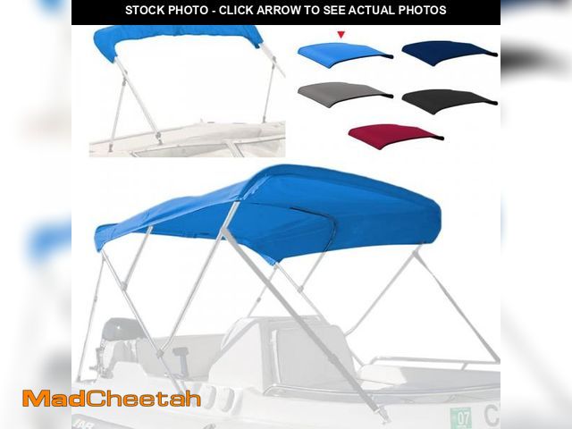 Lot 74-12312638 - Seapisode 4 Bow Marine Grade Fade and Crack Resistant Bimini Top Replacement Cover, Heavy-Duty Water...