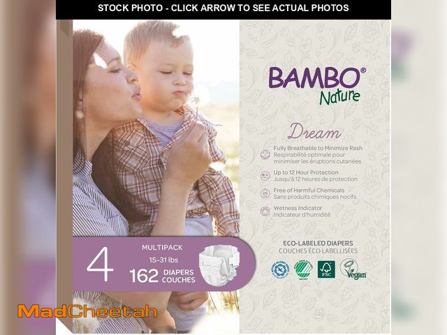 Lot 74-13793799 - Bambo Nature Hypoallergenic Baby Diapers, Eco-Labelled Sustainable Diapers, Enhanced Leakage Protect...